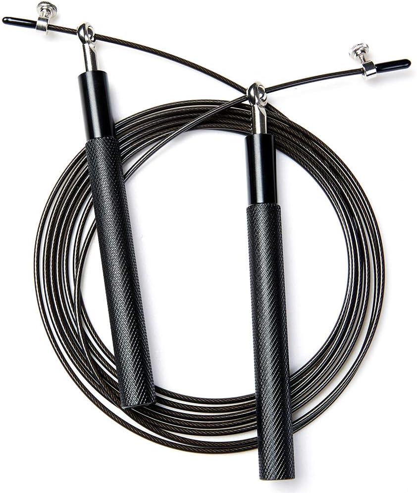 Speed Skipping Rope Adjustable Jumping Rope with Aluminium Alloy Handle and Ball Bearing Tangle-Free Exercise Rope for Home Exercise & Slim Body , Cross Fit Training, Fitness, Exercis Ideal for