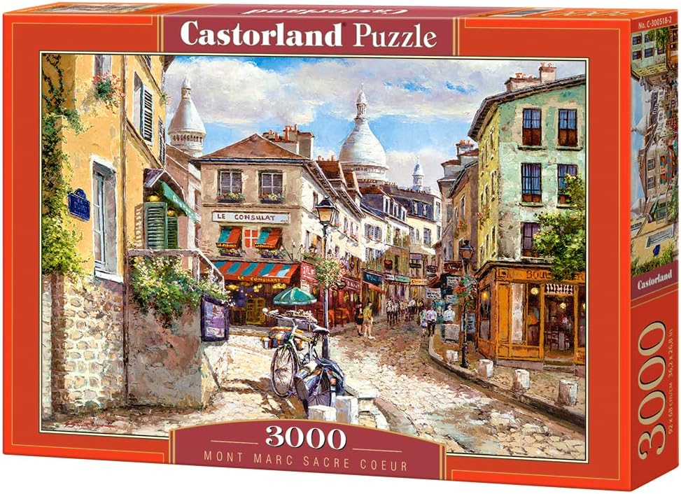 CASTORLAND 3000 Piece Jigsaw Puzzles, Montmartre Sacre Coeur, Puzzle of Franc...