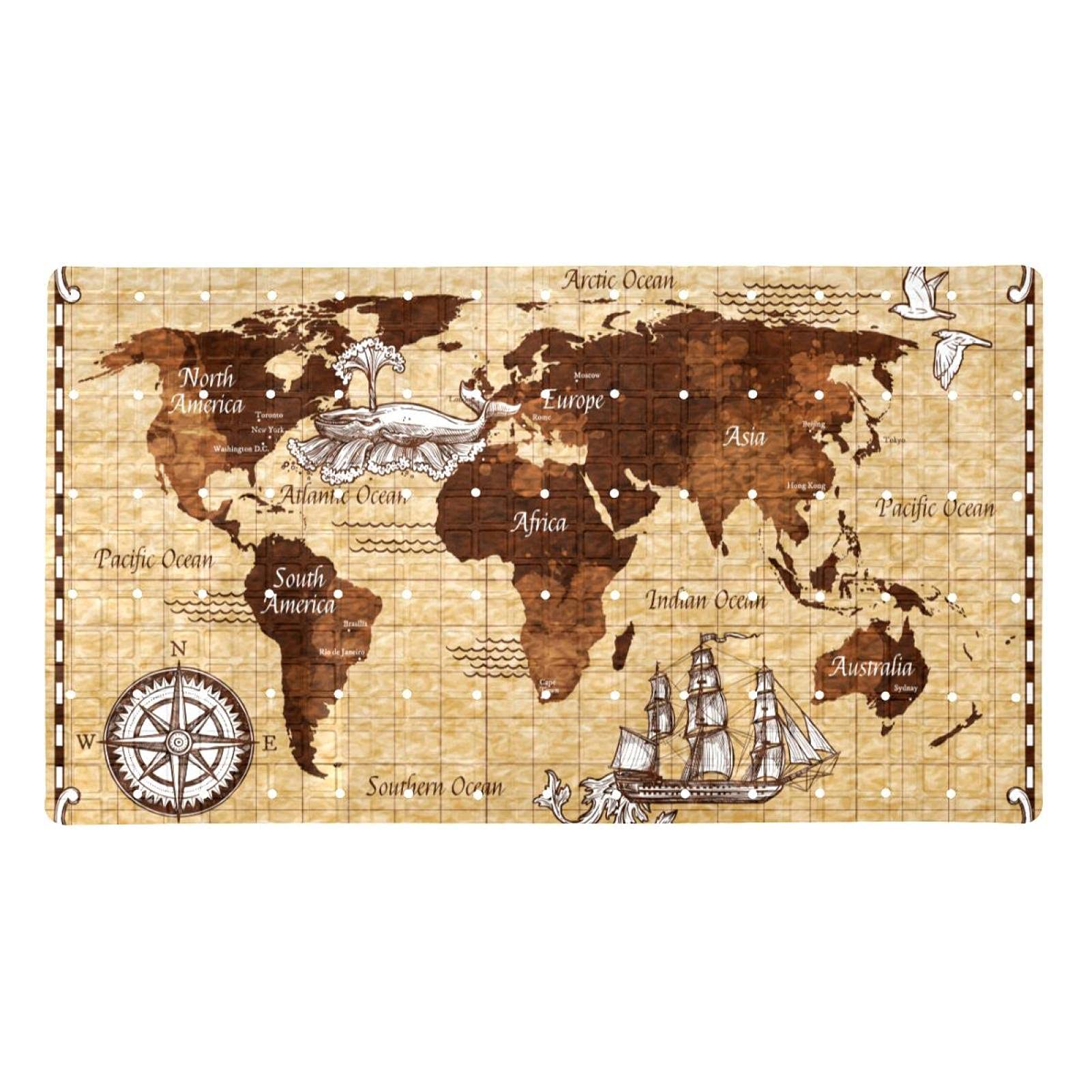 Tapis de bain antidérapant pour baignoire avec ventouses pour bébés rectangle