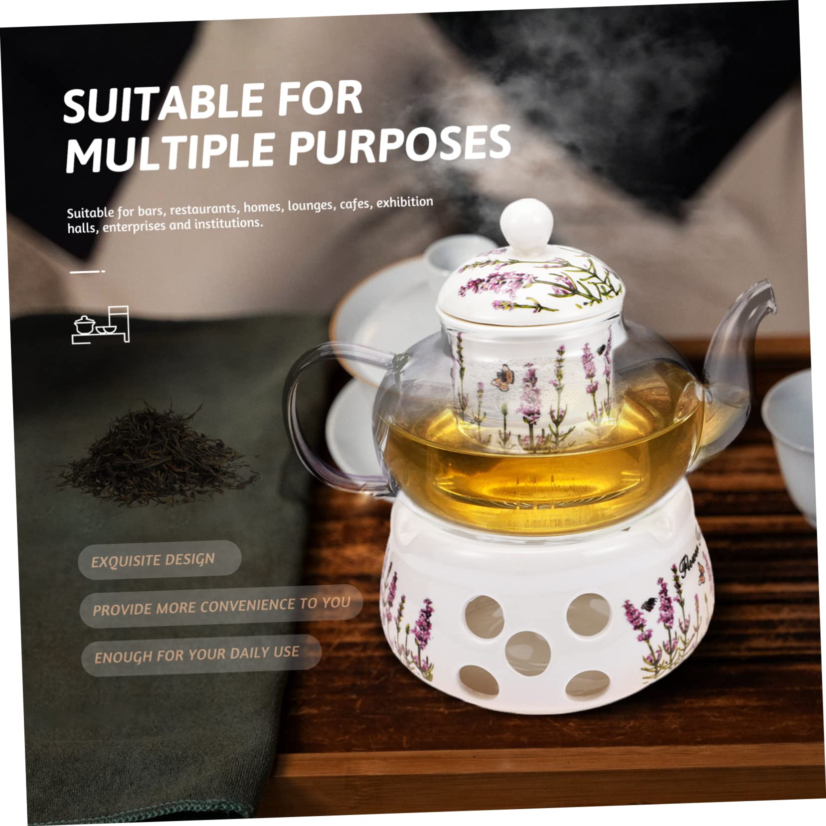 SHOWERORO Teiera Infusore Ceramico Bollitore Per Tè Sfuso Per Infusi E Tisane Set Da Ufficio Con Colino