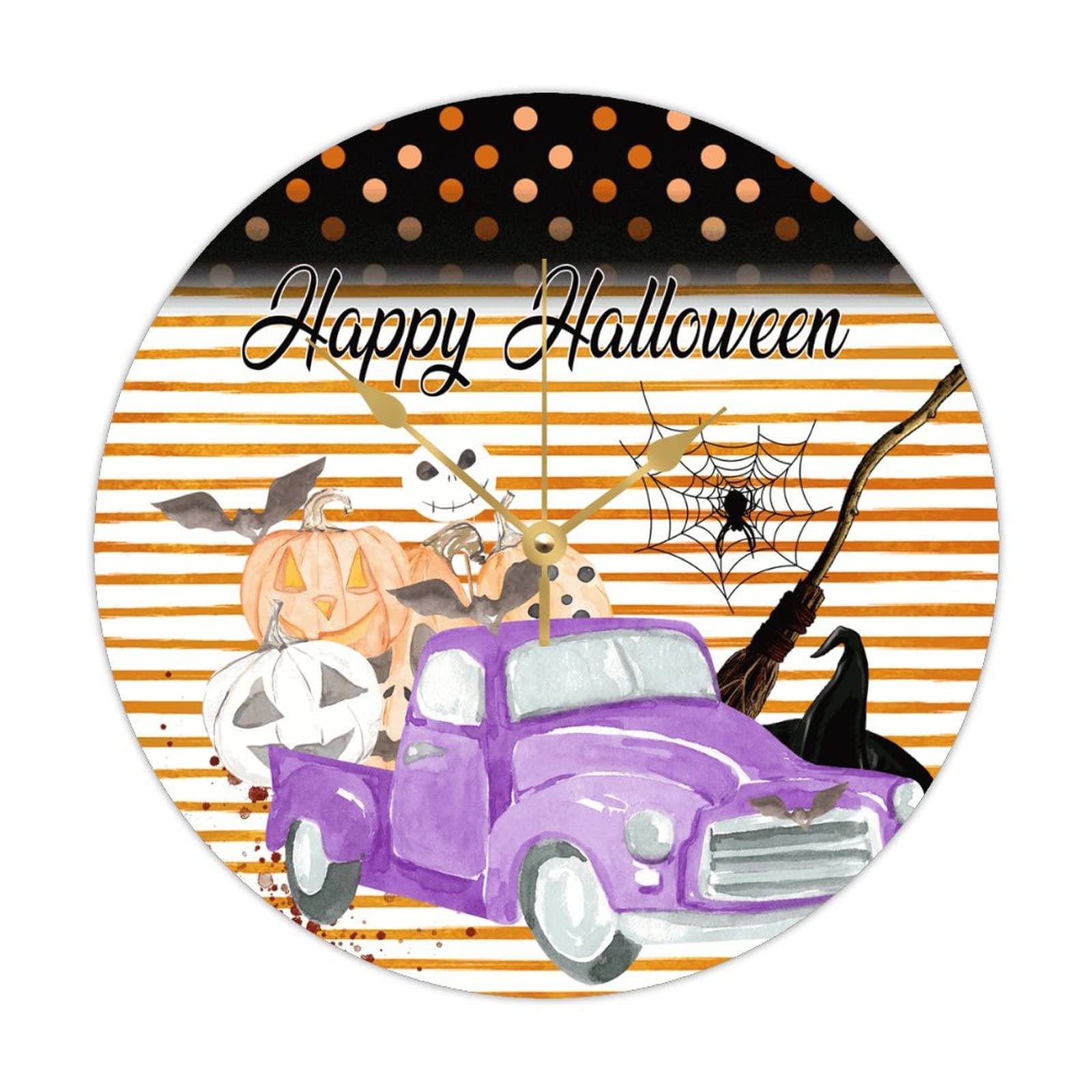 Horloge murale en bois Halloween pour habiller un mur vide avec style