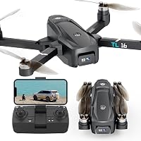 Tolatoyus TL16 Drón Kezdőknek - Kefenélküli Motor, Dupla FPV Kamera, Összecsukható, WiFi 5GHz, Optikai Áramlásérzékelő, 3D Flip, Alkalmazásv 1