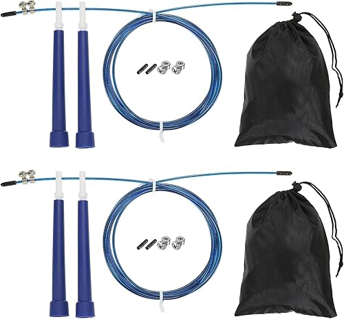 PATIKIL Cuerda de salto de velocidad, cuerda de saltar de velocidad ajustable, sin enredos, cuerda de salto rápida con bolsa de almacenamiento y