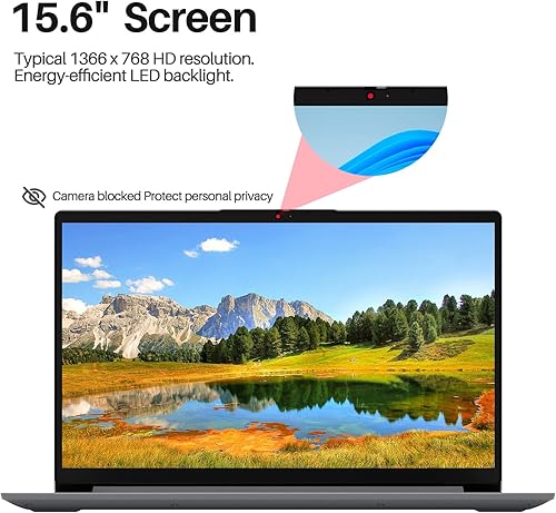 Miniatura 4 de Lenovo Laptop IdeaPad 1, pantalla HD de 15.6", procesador AMD Athlon Silver 7120U, 4 GB de RAM, 256 GB de almacenamiento (128 GB SSD+128 GB MSD),