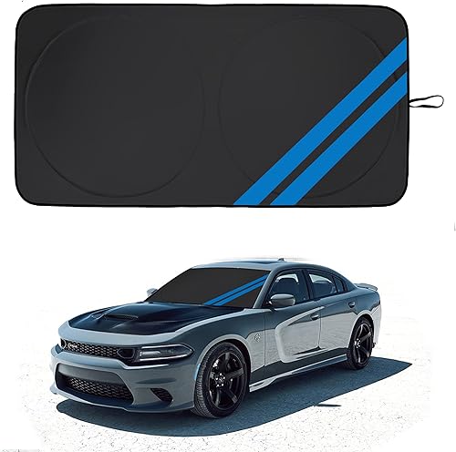 Parasol para parabrisas delantero para Dodge Charger Challenger Durango Journey Ajuste universal para todos los coches Dodge Visor de sol plegable