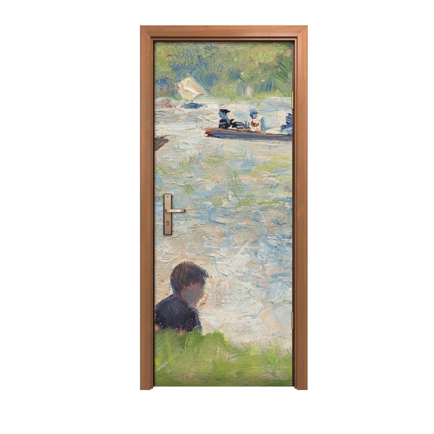 Décoration murale de porte 90x200cm pour un salon moderne au style artistique