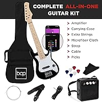 Vista 4 de Best Choice Products - Kit de guitarra eléctrica infantil de 30 pulgadas para principiantes con amplificador de 5W, correa, funda, cuerdas y púas