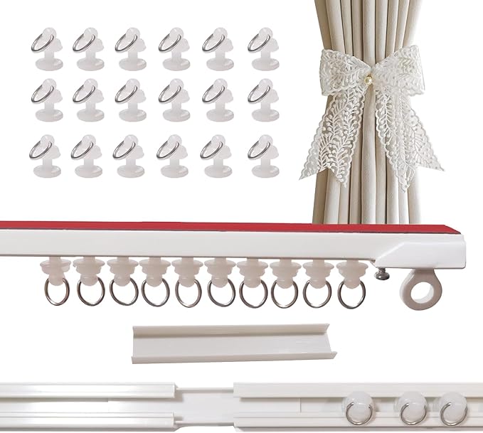 Self Adhesive Ceiling Or Wall Curtain Track No Drill