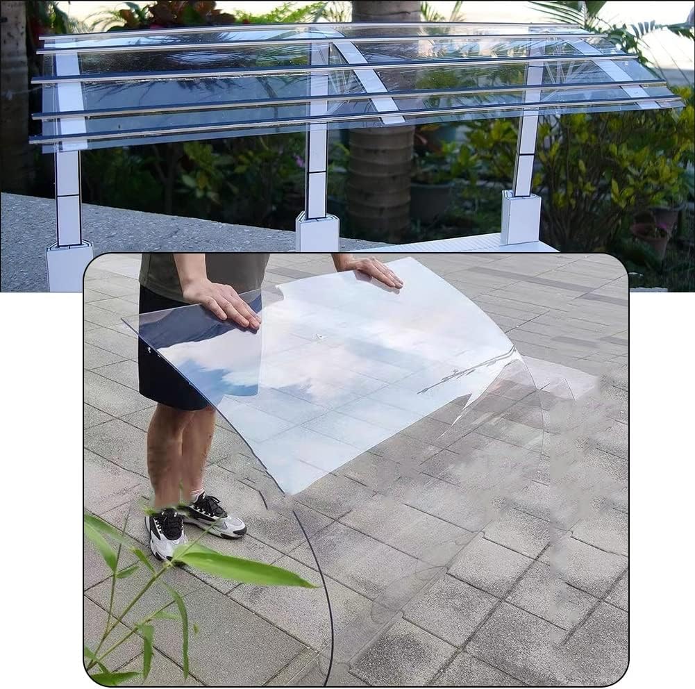 Etlegor Polycarbonate Sheet, Lightweight Clear Plastic Sheet 1.2mm Sunlight Panels