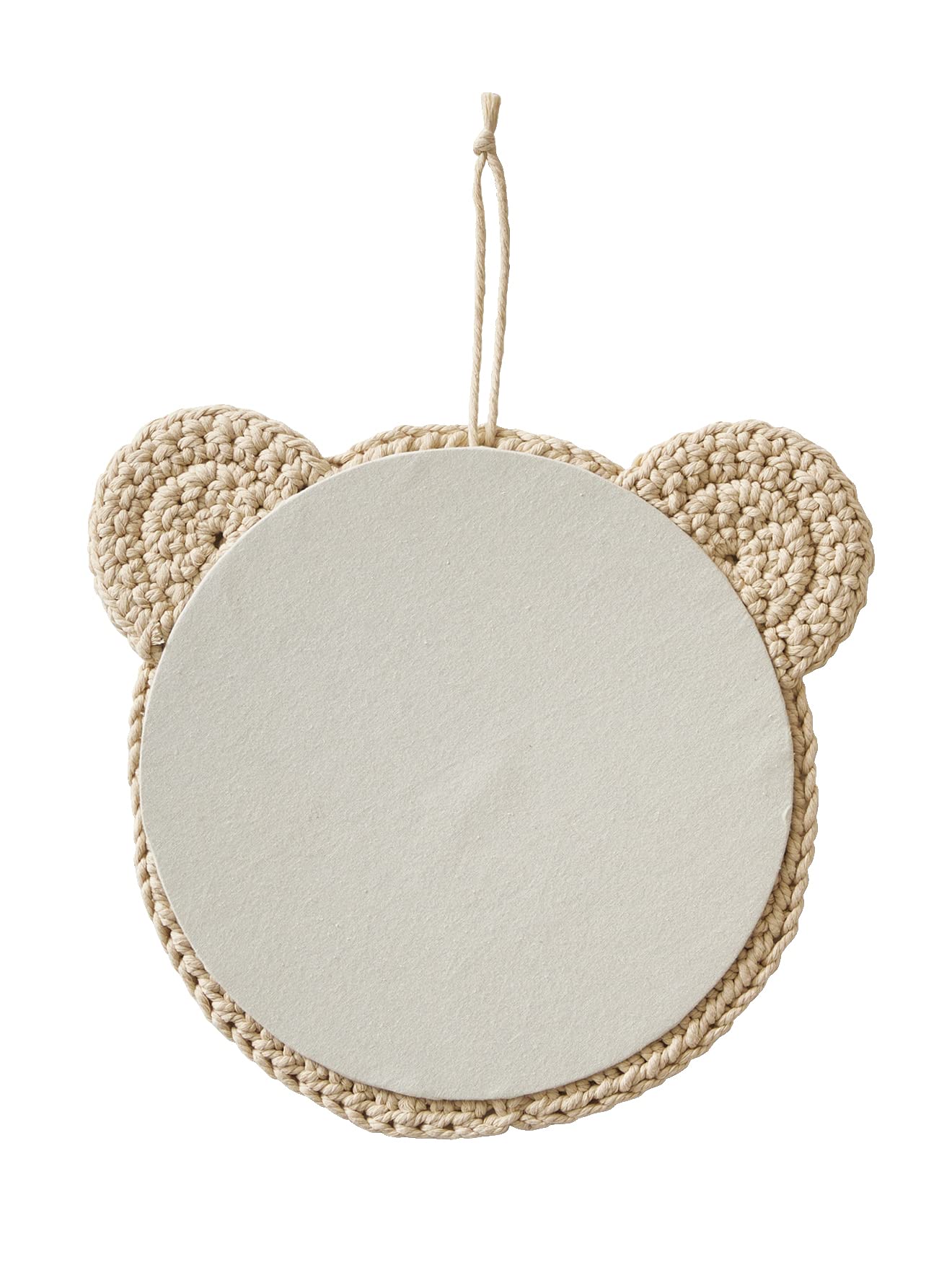 VERTBAUDET Miroir Ourson Tricot Enfant Verre Beige TU