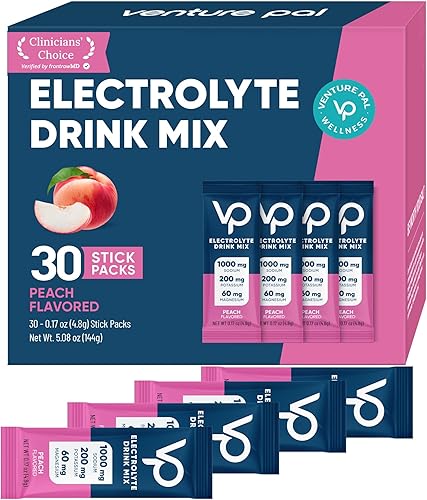 Miniatura 10 de Venture Pal Paquetes de polvo de electrolitos sin azúcar con alto contenido de sodio, paquetes de hidratación con sodio, potasio y magnesio, cero