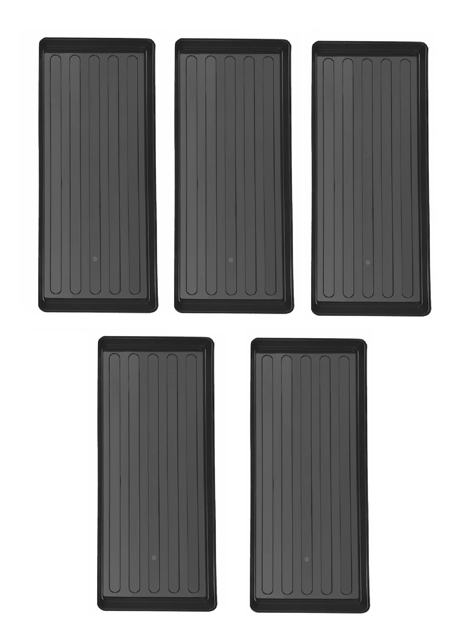 HOMION Grow Bag Tray Heavy Duty Plant 5 X Trays for Seedlings Pots & Grow Bags Waterproof Seed Tray Drip Tray for Indoor & Outdoor Gardening Greenhouse Growbag Planting 100 x 40 x 4cm (5)