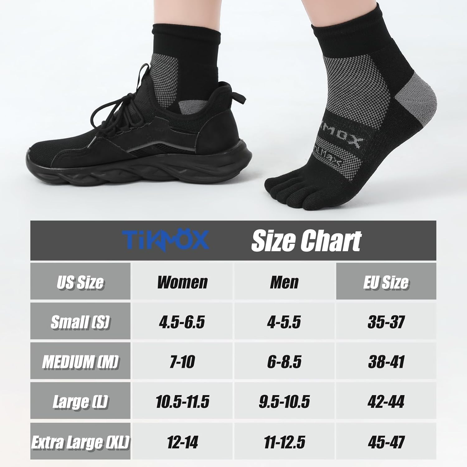3 Pairs Coolmax 5 Toe Socks Ankle for Men Women Quick-Dry Running, Hiking, Climbing Athletic Finger Socks Quarter - Image 3
