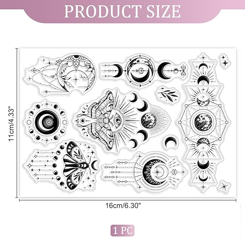 Vista 36 de INFUNLY Sellos transparentes de dinosaurio, sellos de silicona transparente con animales para álbumes de recortes de bricolaje