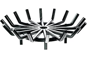 27in Fire Grate Log Grate Wrought Iron Fire Pit Round Spider Wagon...