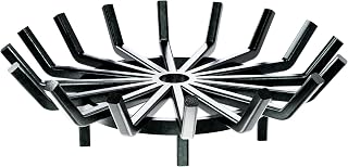 IDZO 68,6 cm Feuerrost aus Schmiedeeisen Feuerstelle, rund, Spinnenwagenrad, Brennholz, strapazierfähig, Bar, Kamin, Herd, Brenngestell, Halterung, 4 Beine, schwarz