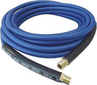 TOPRING 72.520 THERMOFLEX Technopolymer Air Compressor/Water Hose, 3/4 x 25' x 3/4(M) NPT, Brass Fittings, Highly Resistant to Paint and Solvents, 250 PSI