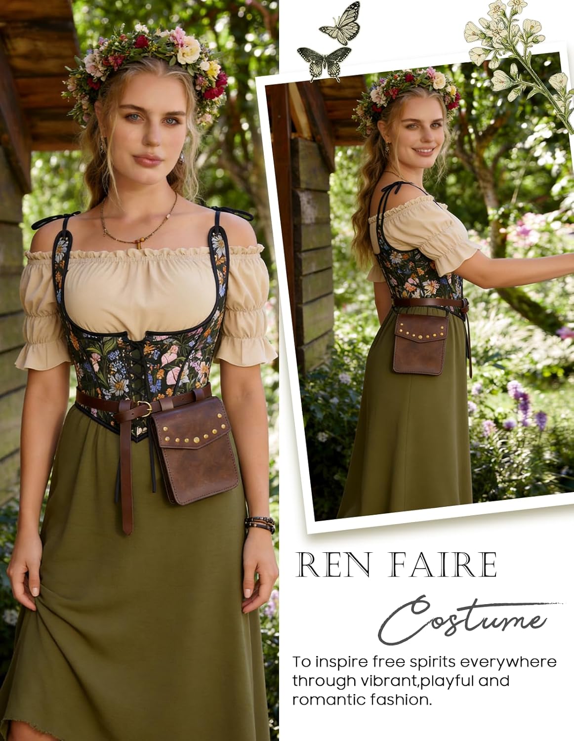 SCARLET DARKNESS Renaissance Pirate Shirt Women Summer Off Shoulder Tops Short Sleeve Peplum Peasant Blouses - Image 4