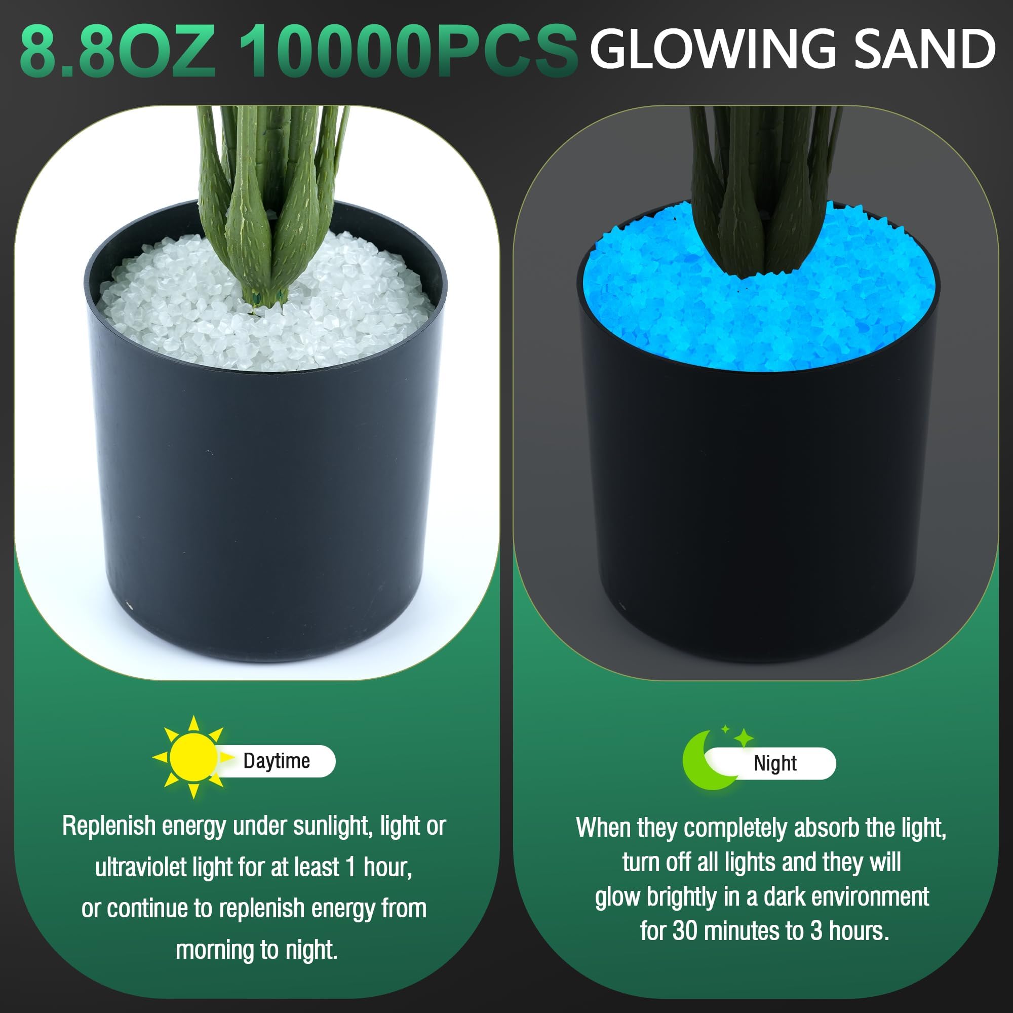 10000 Pezzi Pietre Luminosi, Pietre Decorative, Pietre Luminose da Giardino, Giardino Ciottoli da Giardino, per Giardino, Vaso Pianta, Pesce Acquario
