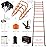 X-UMEUS Agility Ladder Speed Training Equipment Set-20ft Agility Ladder,12 Soccer Cones,4 Hurdles, Jump Rope, Running Parachute| Basketball Football Soccer Training Equipment for Kids Youth Adults