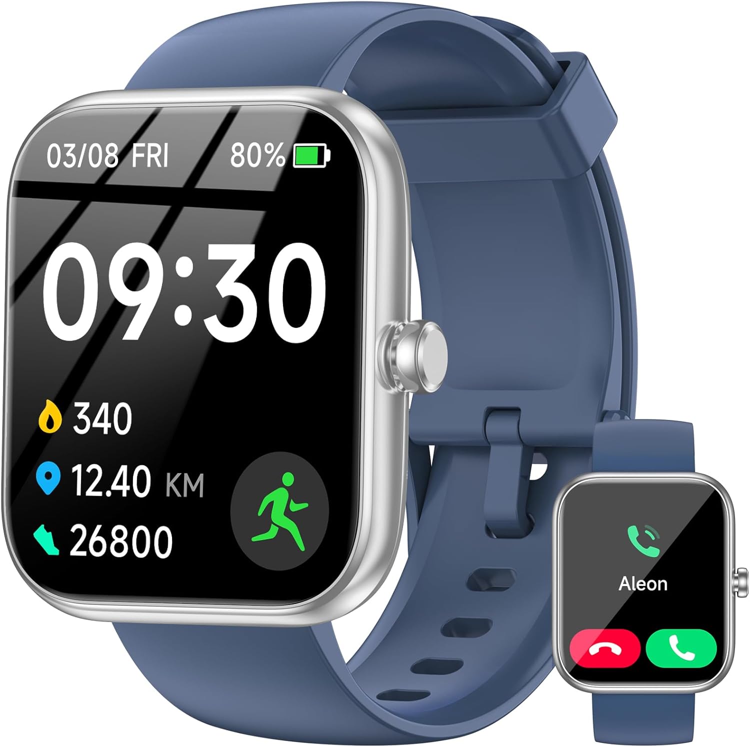 BOOOMIC Smart Watch, 1.83″ HD Touchscreen with Alexa Built-in, Fitness Tracker, IP68 Waterproof, 100+ Sport Modes, 24/7 Heart Rate & Sleep Monitor for iPhone Android iOS