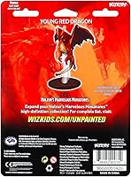 Vista 2 de Las maravillosas miniaturas de D&D Nolzur Joven Dragón Rojo