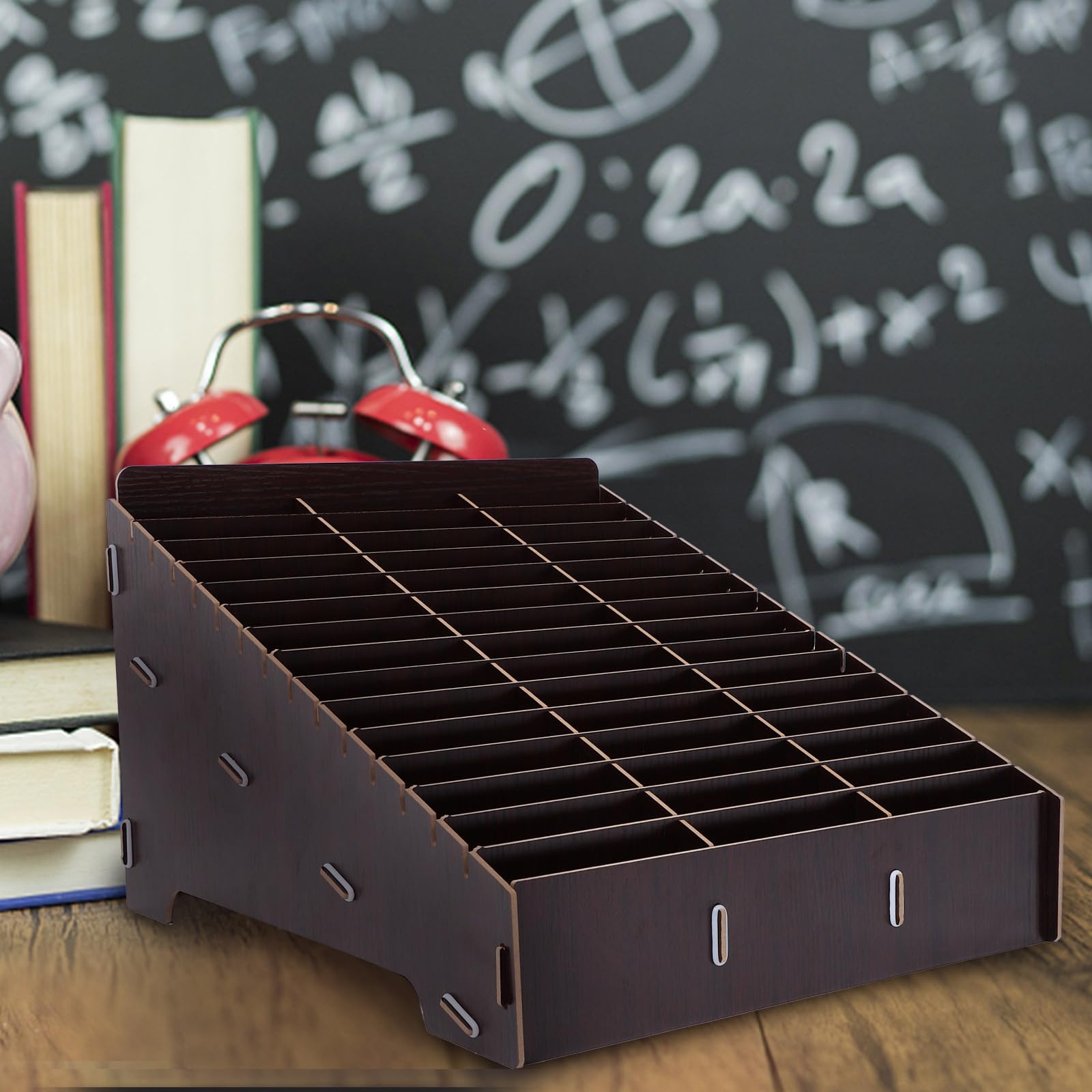 TOYANDONA Holz Telefonbehälter mit Mehreren Gittern für Klassenzimmer