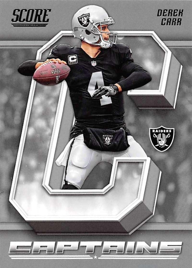 2018 Score Captains #22 Derek Carr Oakland Raiders Football Card