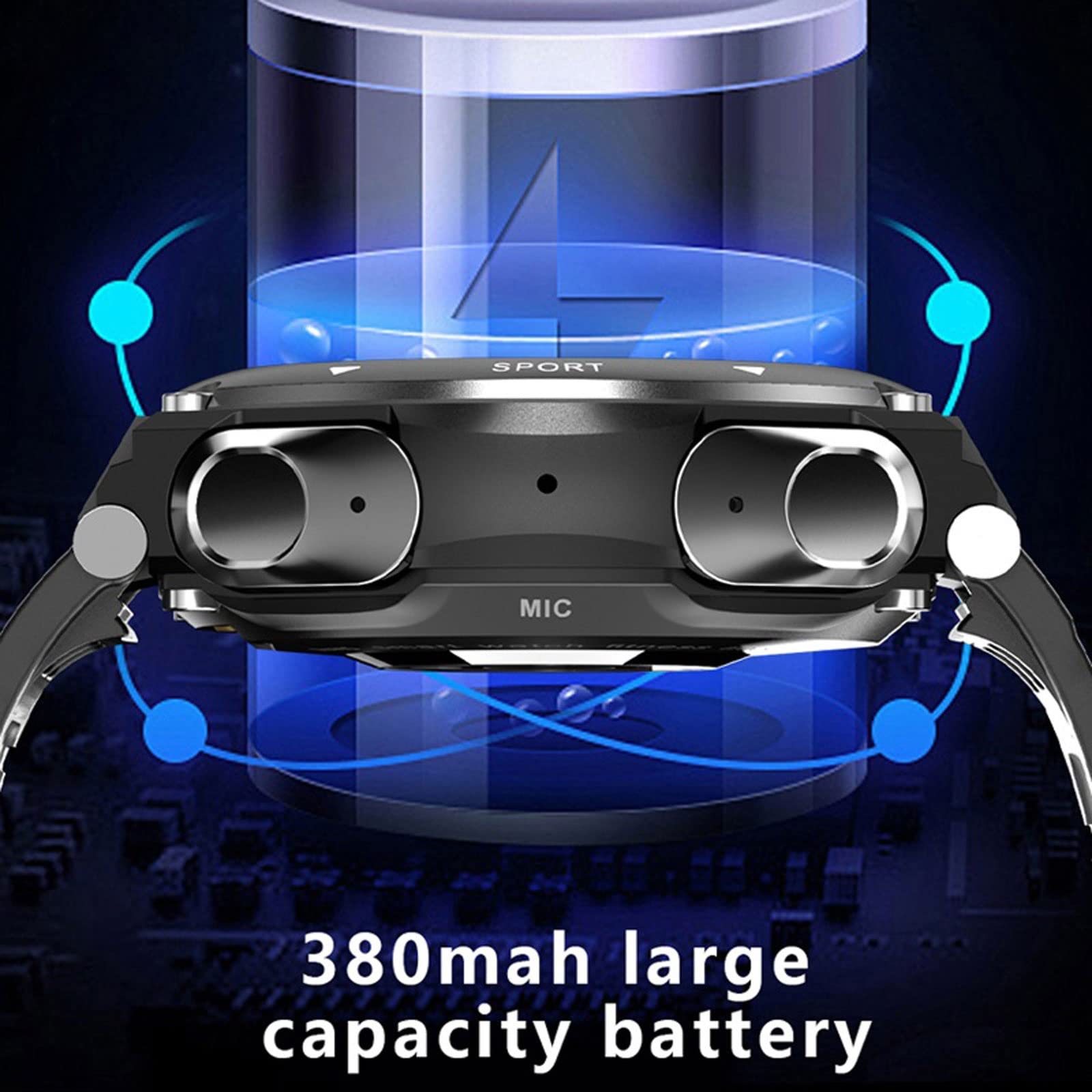 Smartwatch 2 in 1 Cuffie Wireless Frequenza Cardiaca Pressione Sanguigna Temperatura Corporea Nuova Chiamata Bluetooth Cuffie Smartwatch TWS