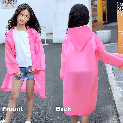 Miniatura 5 de Ponchos de lluvia impermeables para niños, reutilizables, para niños y niñas, chaquetas de lluvia de emergencia con capucha para familia, Disney,