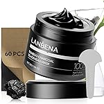 LANBENA Blackhead Remover, Bamboo Charcoal Blackhead Mask Deep Cleansing Peel off Mask & 60Pcs Nose StripsBlack Heads Remover from Face