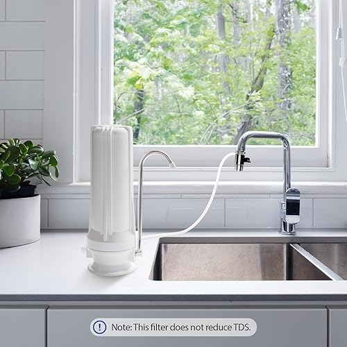 Miniatura 7 de iSpring Sistema de filtro de agua de la encimera CT10-W, blanco con el cartucho multi de la etapa