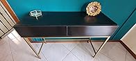 Tavolo Consolle Da Ingresso Relaxdays | 2 Cassetti | Nero | 80.5x110x40 Cm - Foto 7