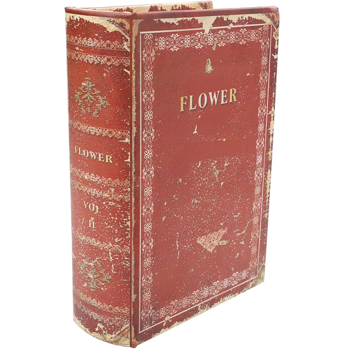 Vintage Book Shaped Wooden Storage Box with Openable Lid Retro Decorative Fake Book Adornment for Home and Office Display for Trinket and Bible Storage