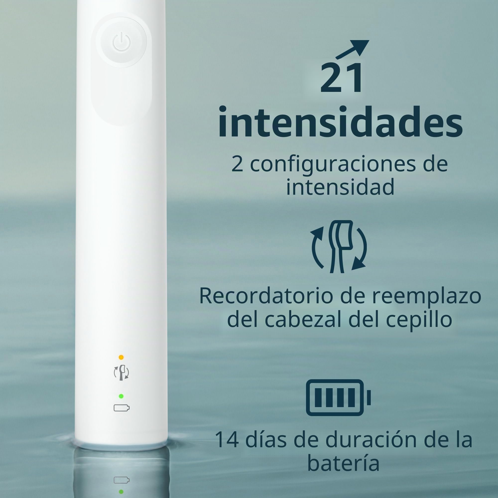 Philips Sonicare 4100 - Cepillo de dientes eléctrico recargable, 1 cabezal de cepillo, color blanco