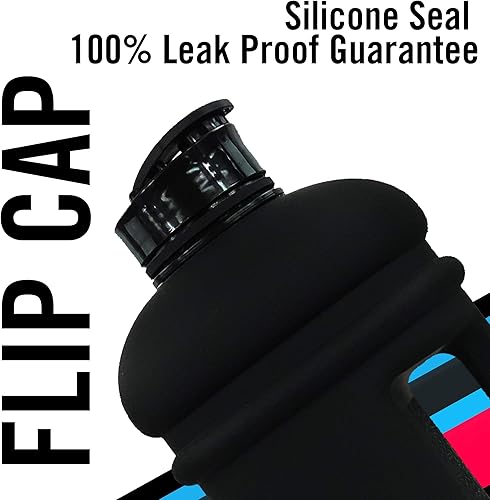 Miniatura 4 de SHAKESPHERE Botella de agua deportiva grande  Botella de hidratación sin BPA, color negro, ideal para deportes, camping, al aire libre, ciclismo y