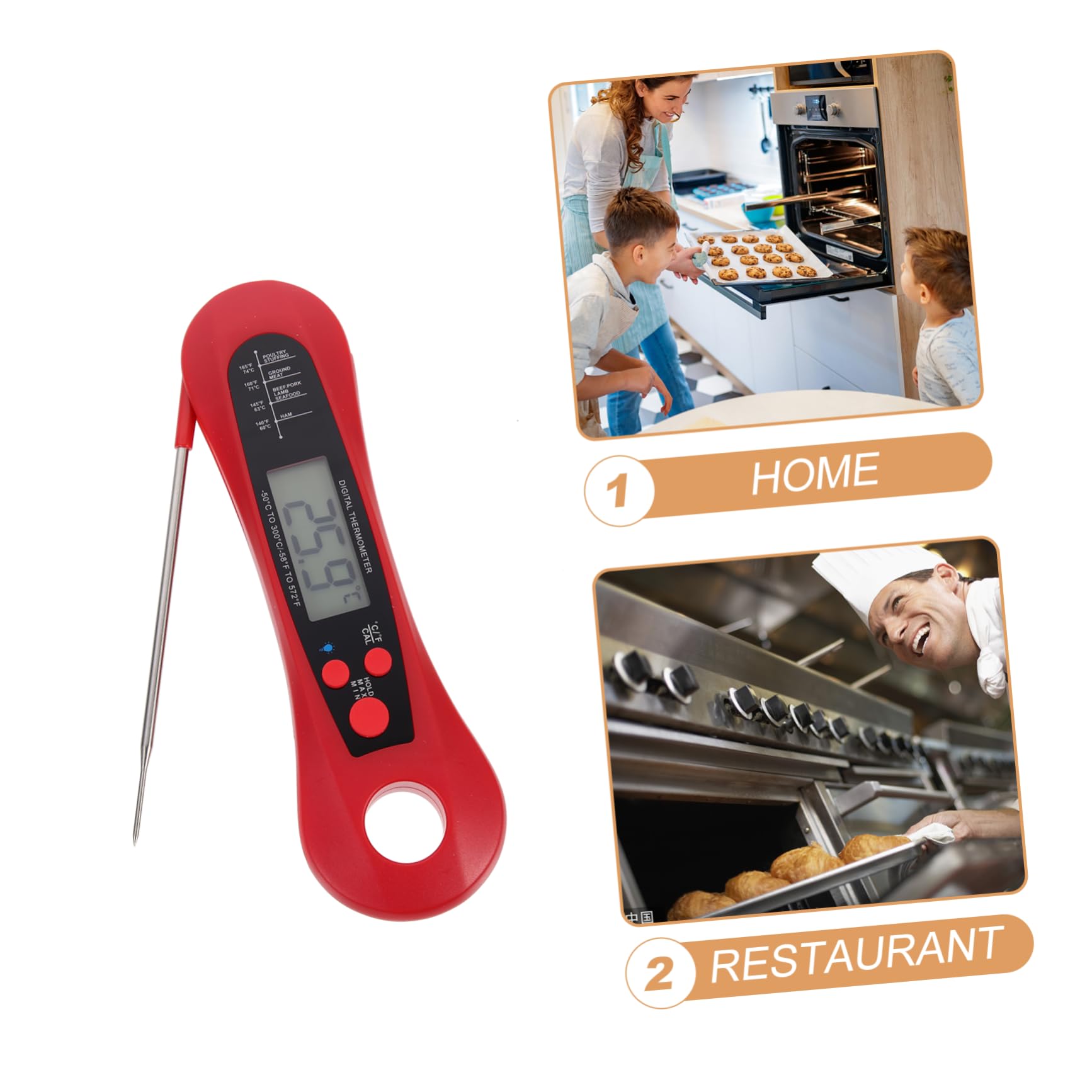 CIYODO Thermometer for Cooking Digital Kitchen Thermometer Heat Insulation for BBQ Kitchen
