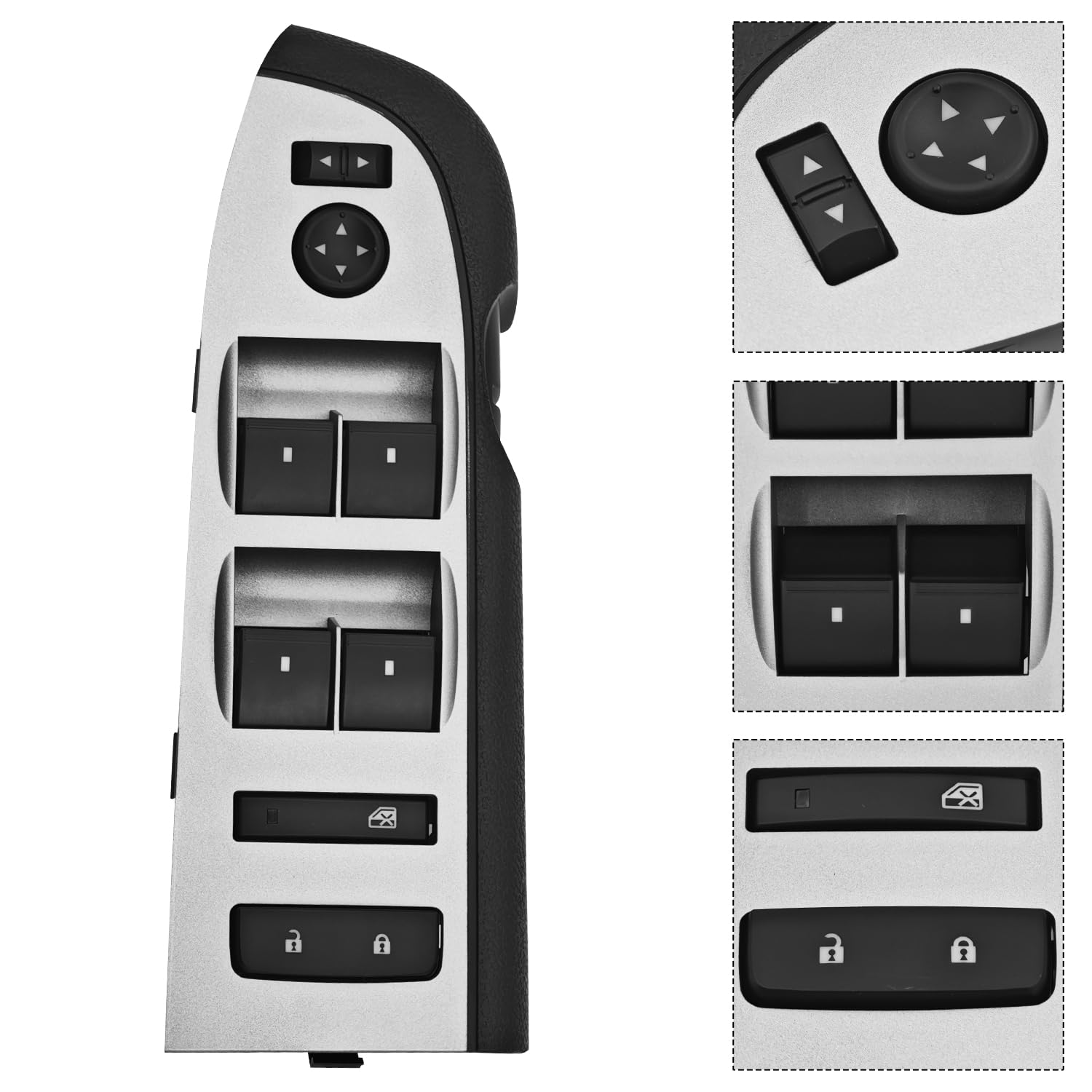 22968506 Window Master Switch Mirror & Lock Assembly Compatible with Chevy Silverado and fit for GMC Sierra 2010-2013 1500 2500 3500