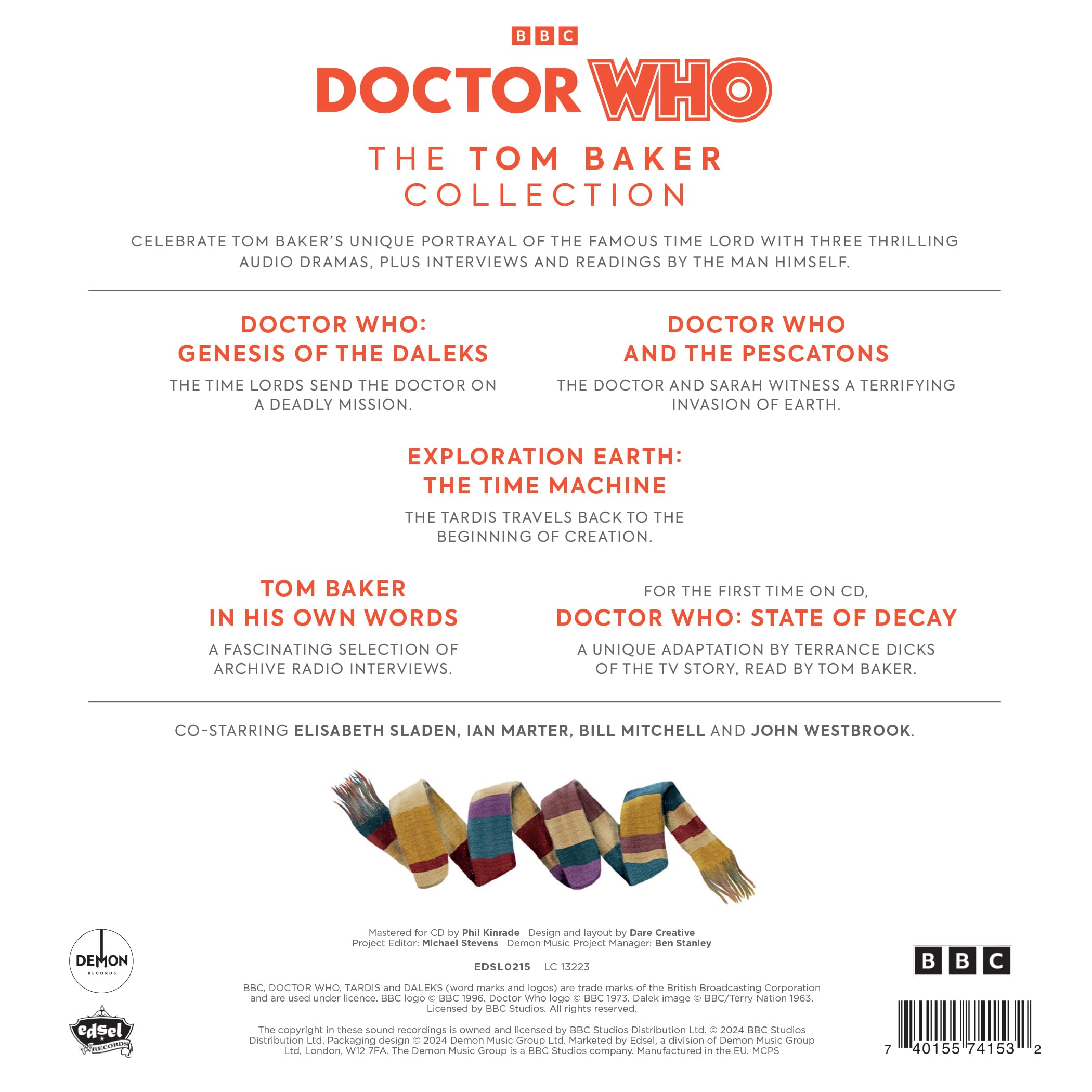 Doctor Who: The Tom Baker Collection 4CD Deluxe Gatefold Packaging