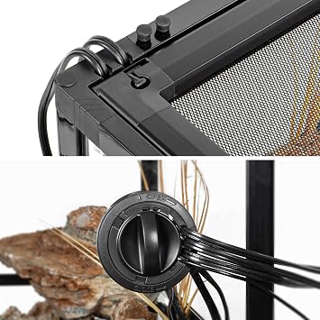 Reptile Tank 20 Gallon, 360Full Vision Glass Reptile Terrarium 24 x 18 x 12, 24 in Wide Front Opening Reptile Tank for Desert and Tropical Reptiles Gecko Bearded Dragon Snake Hermit Crab
