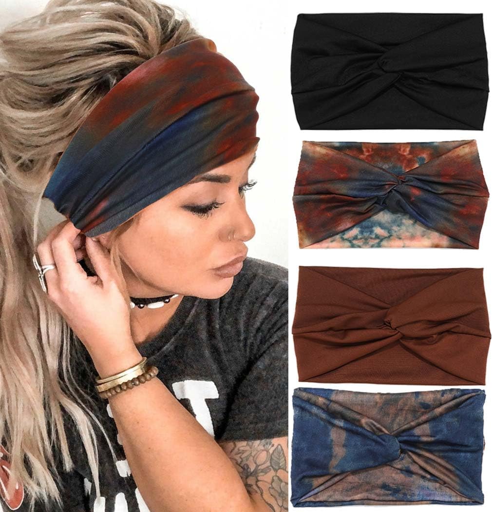 Cobahom 6Pcs Wide Headbands for Women Non Slip Soft Fabric