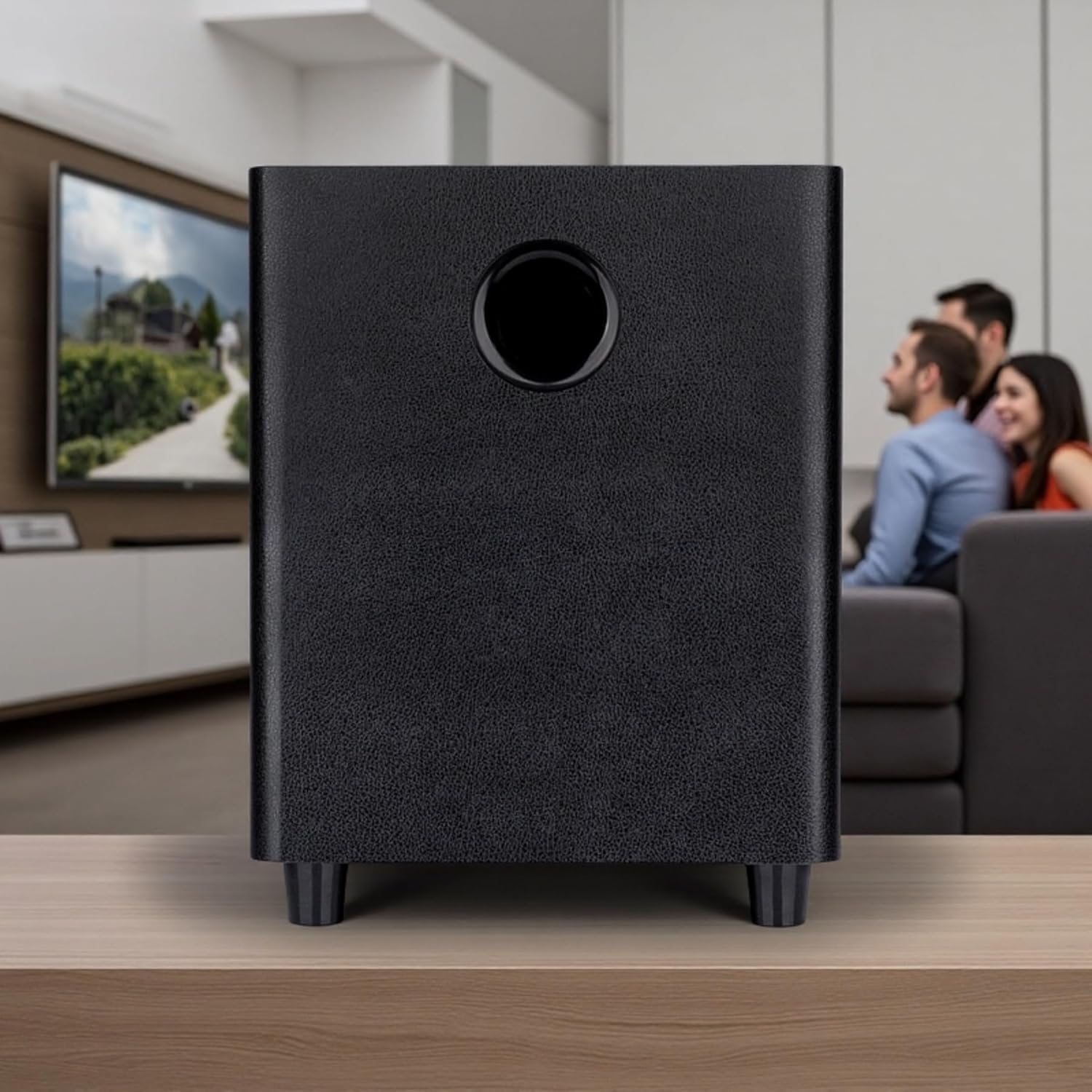 8 Inch Passive Subwoofer, 100W Power Heavy Bass Powerful Sound Synthetic Fiber Wood Material, Passive Speaker for Home Theater Party Plug and Play