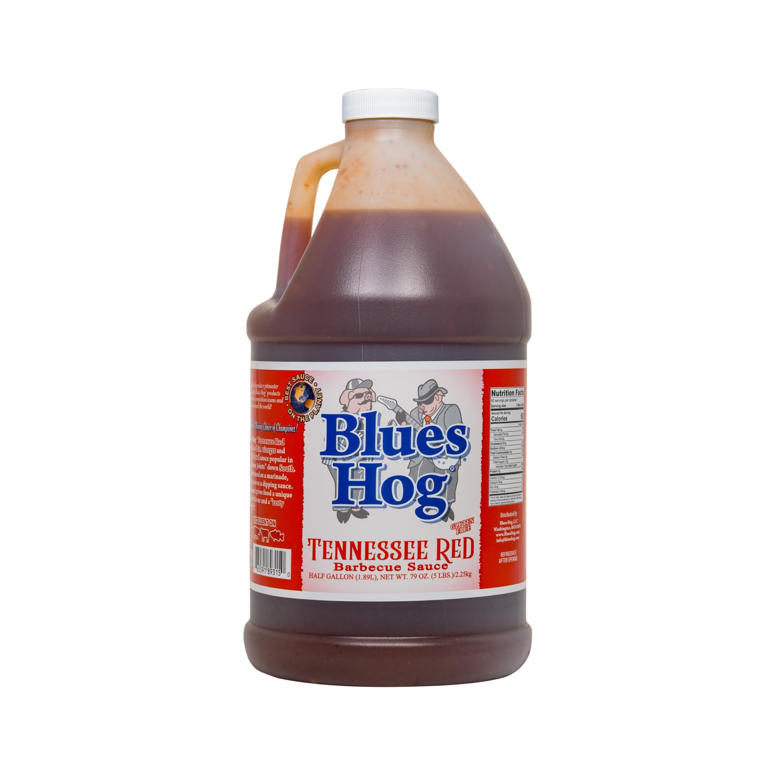 - Blues Hog Tennessee Red Barbeque Sauce, Tangy Vinegar & Pepper BBQ Sauce, Gluten-Free Made in the USA, 64 oz