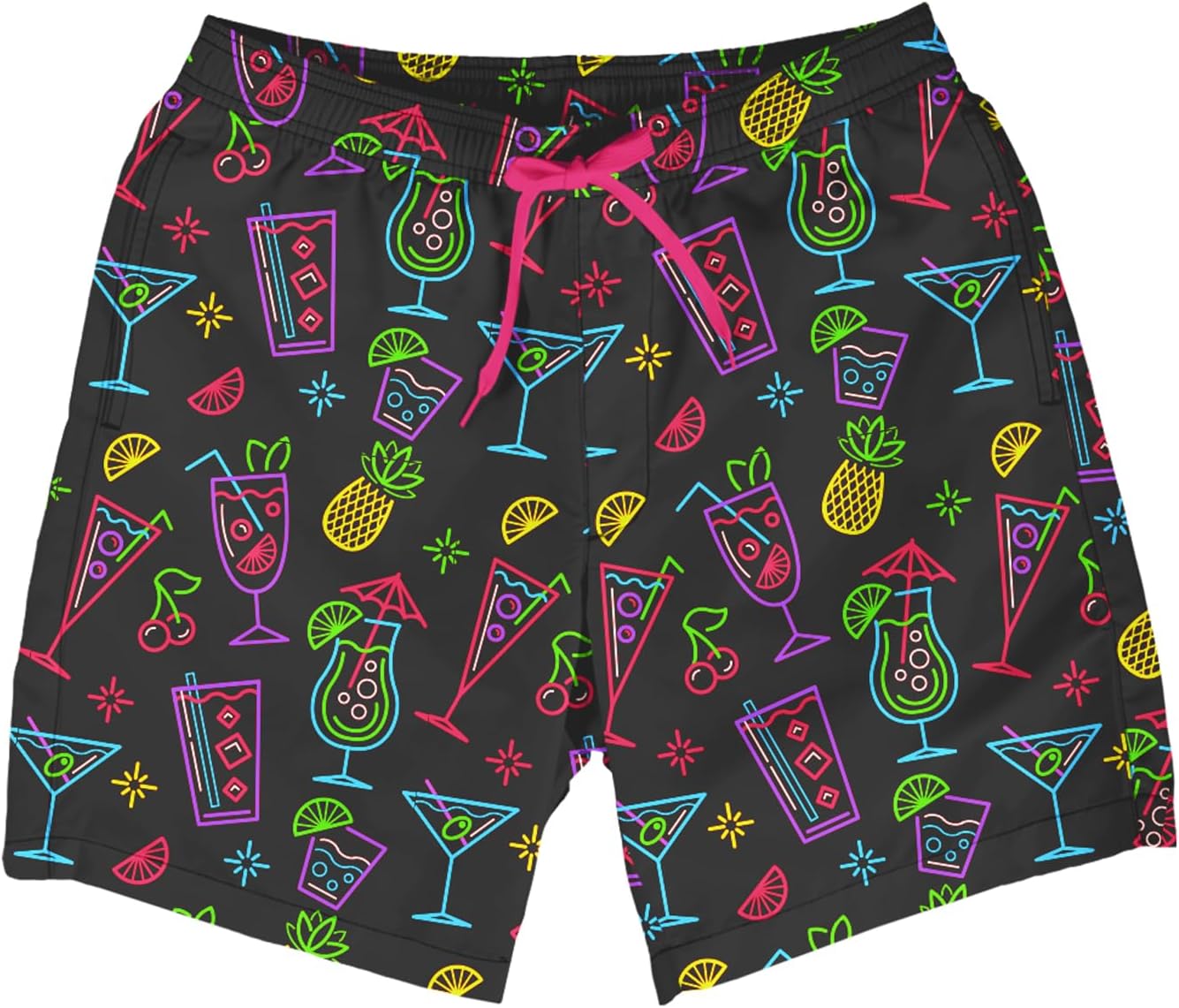 - Men's Swim Trunks 7 Inch Inseam Classic Fit with Mesh Liner - Quick-Dry Funny Swimwear Bathing Suit