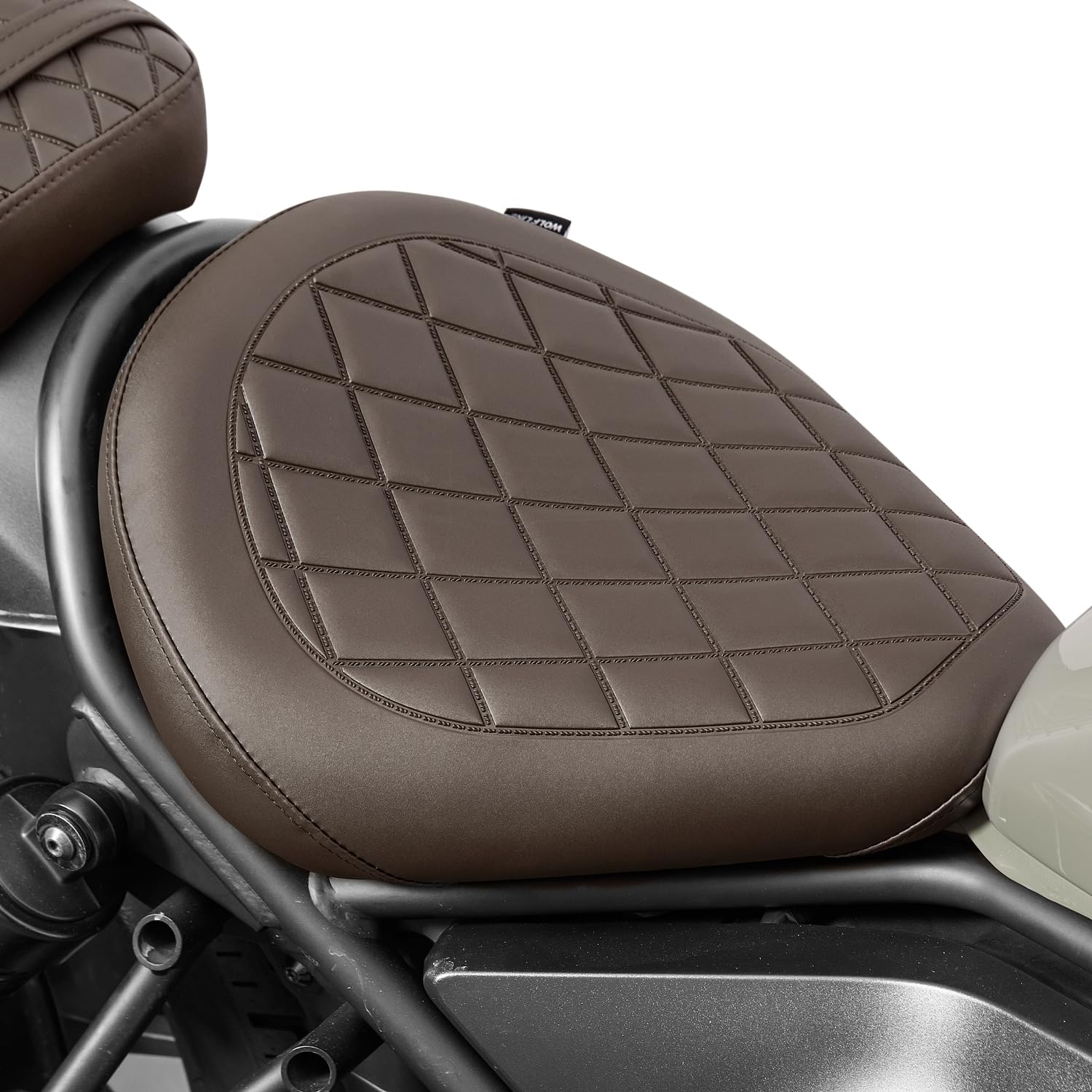 Motorrad Sitzbank Sitz für Rebel CMX 500 300 2017-2024 2025 2026 CMX500 CMX300 Solo Fahrersitz Fahrer Sattel (Vorne- Braun)