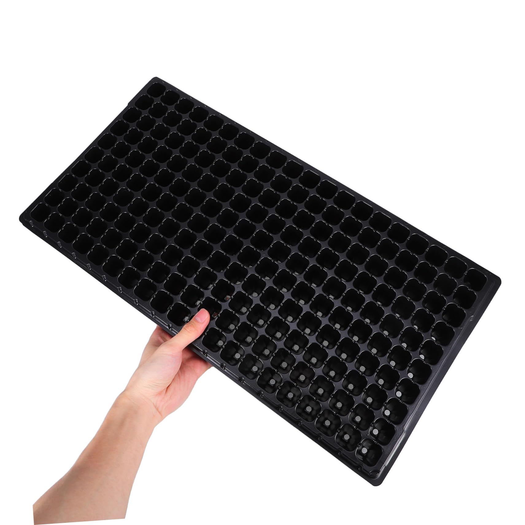Gatuida Plateau de Culture PVC Noir 10 Pièces, 200 Alvéoles pour Semis