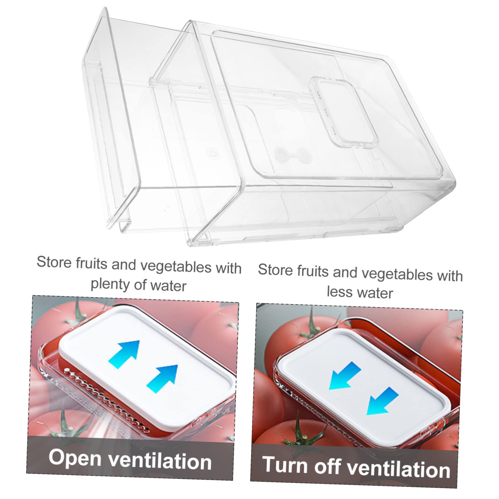 Caja de Refrigerador Tipo Cajón Apilable para Alimentos y Frutas