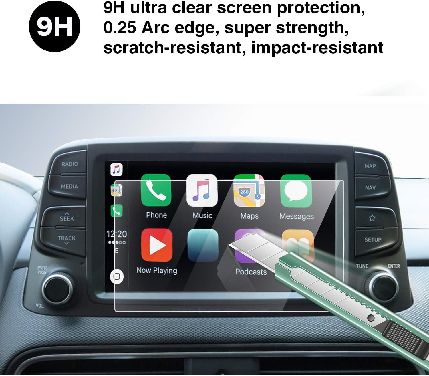 yee pin 2020 kona 7 in touch screen protector for 2020 2021 kona sel 2018 2019 kona bluelink center control touch screen car navigation display glass