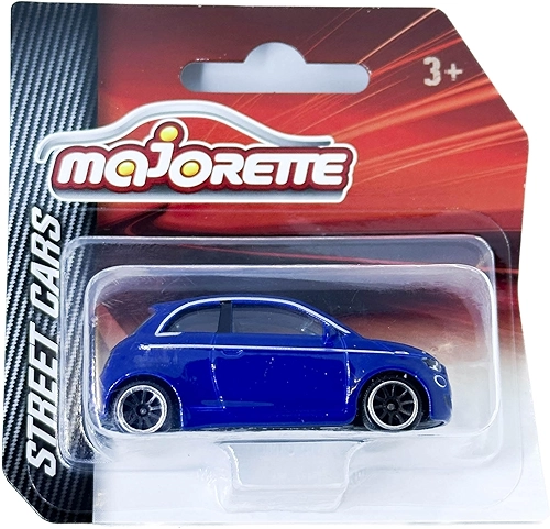 Miniatura - 1:64 - Fiat 500 Azul - Street Cars - Majorette