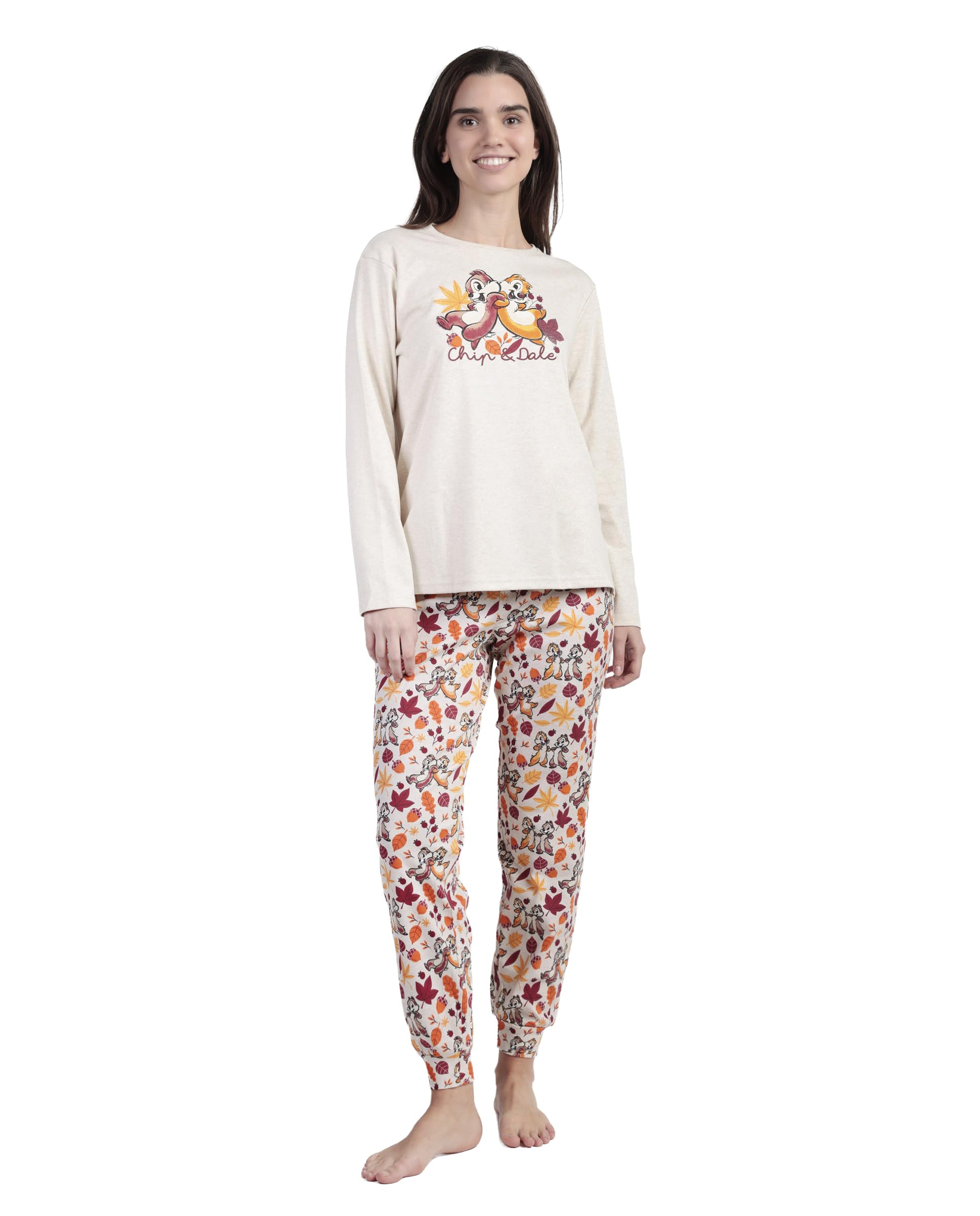 Disney Pijama Manga Larga Chip n´Dale para Mujer